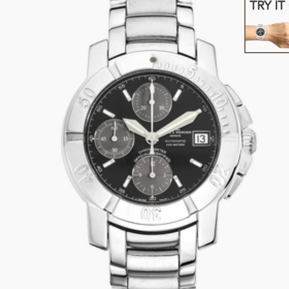Tag Heuer Accessories Baume Mercier Capeland Chronograph Stainless Steel Automatic Watch